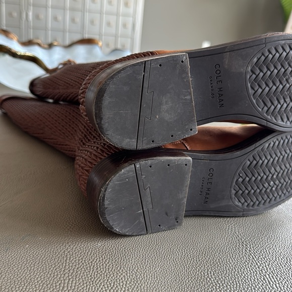 Cole Haan Brown Knee High Boots Size 10 Rounded Toe - Picture 10 of 12